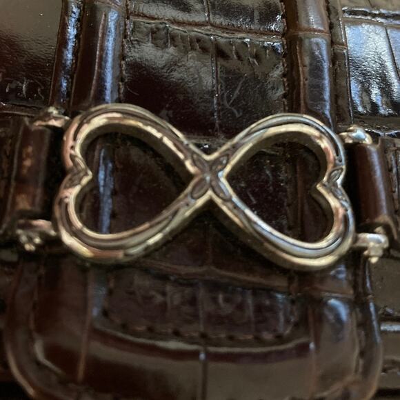 BRIGHTON SMALL BROWN ANIMAL PRINT CROSSBODY BAG WITH POCKETS - Picture 16 of 16